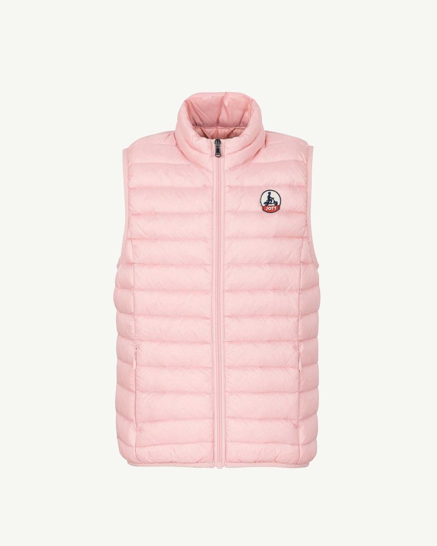 JOTT Peach Pink Zoe Kid'S Sleeveless Puffer Jacket | Outerwear