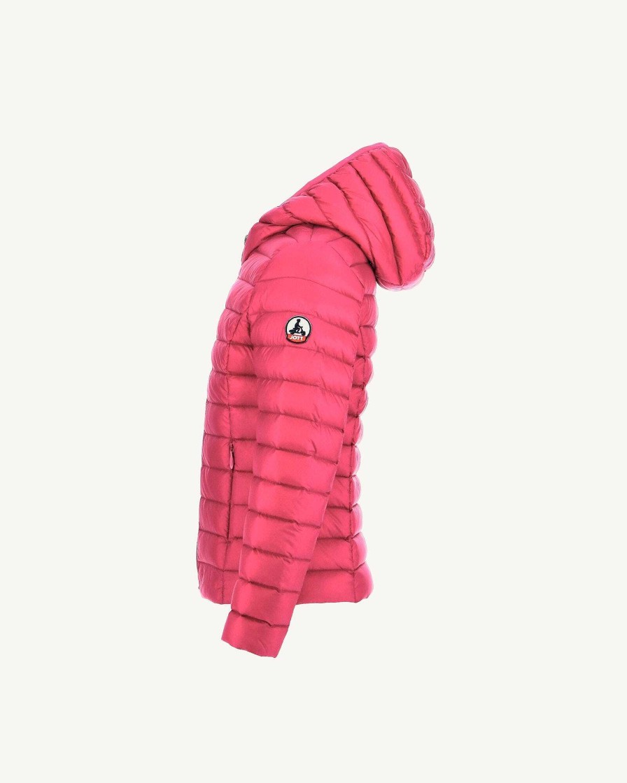 JOTT Cherry Pink Carla Kid'S Lightweight Hooded Puffer Jacket | Outerwear